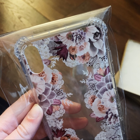 iPhone XS Floral Clear Case - Brand New